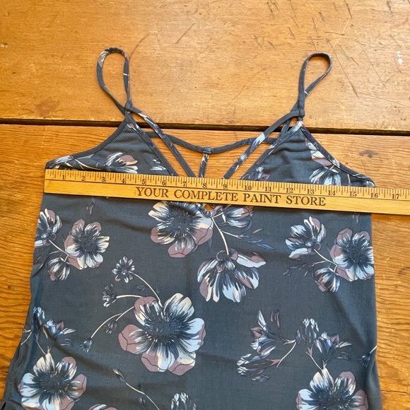 Free People Floral Cutout Cage Blue Tank Blue - Picture 5 of 10